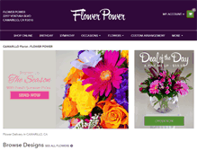 Tablet Screenshot of flowerpowerca.com